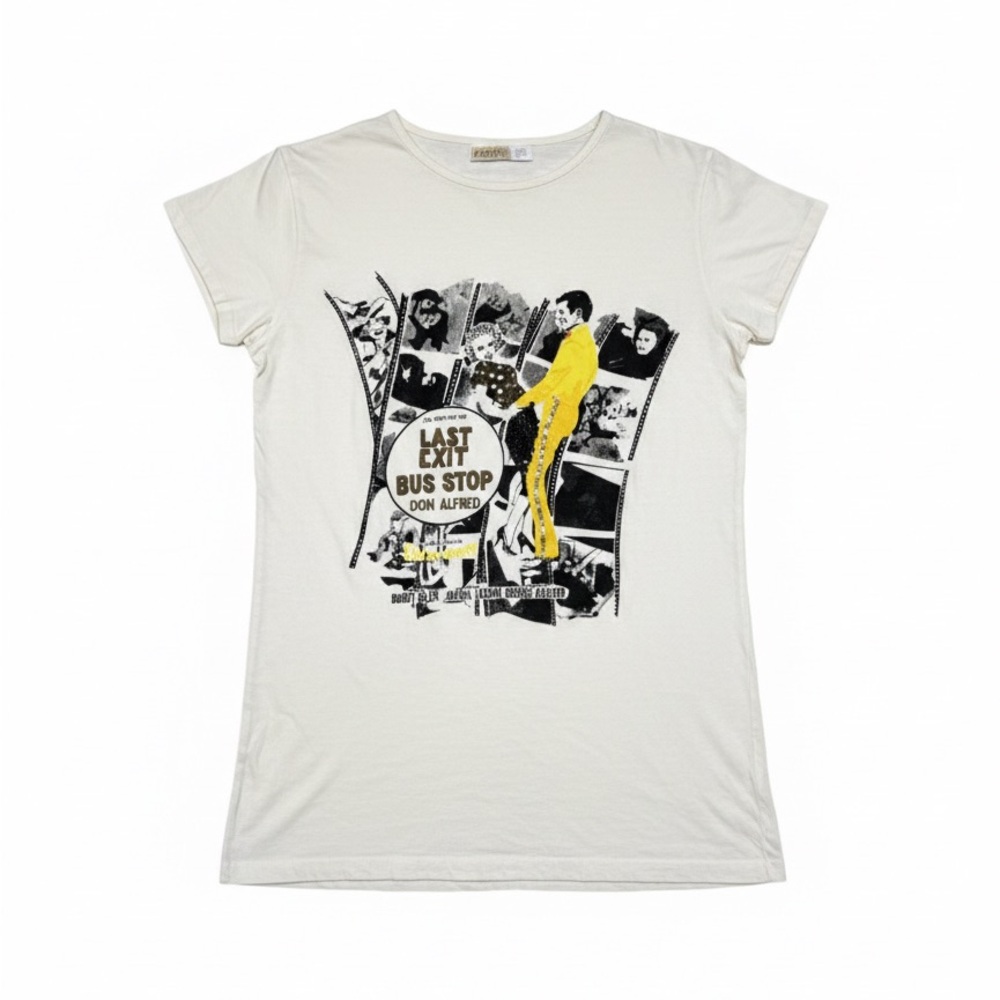 Graphic Tee with Yellow and Black Design